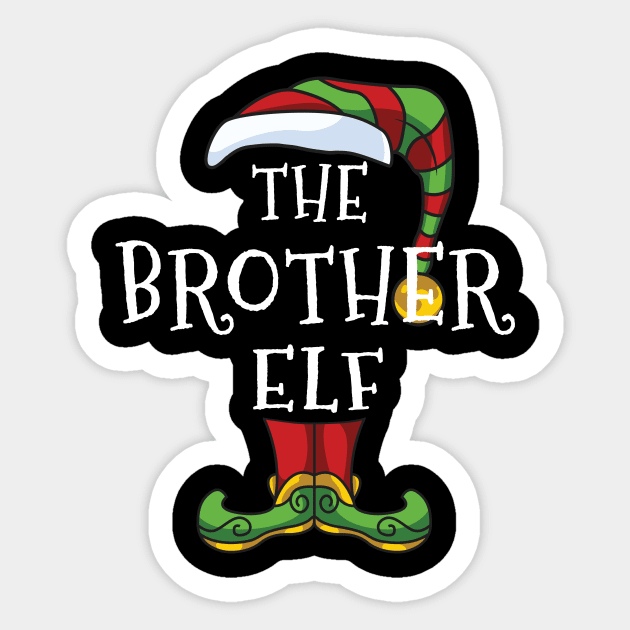 Brother Elf Family Matching Christmas Holiday Group Gift Pajama Sticker by BeesTeez